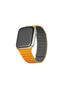 Bracelet magnétique réversible pour Apple Watch - Orange/Gris
