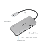 Adaptateur multiport vidéo HDMI 4K USB-C et lecteur de carte avec 100 W PD Pass-Thru *