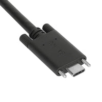 Câble USB-C (mâle) vers USB-C (mâle) 10Gbps à visser de 1M/3.3Ft avec attache USB-A (mâle)